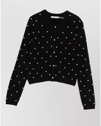 Alice + Olivia - Embellished Crew Neck Sweater - Lyst