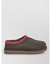 UGG - Shearling Fur Suede Slip On Slippers - Lyst