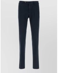 PT Torino - Stretch Cotton Blend Straight Leg Belt Loop Pants - Lyst