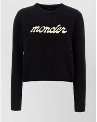 Moncler - Wool Cashmere Crew Neck Jumper - Lyst