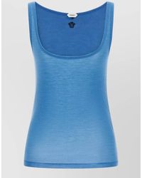 Versace - Medusa Scoop Neck Sleeveless Ribbed Tank - Lyst