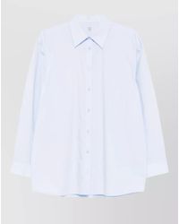 TOTEME - Organic Cotton Shirt Pleated Back Collar - Lyst
