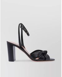 Aquazzura - Heeled Sandals With Ankle Strap And Knot Detail - Lyst