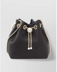 Jimmy Choo - Bon Bon Leather Bucket Shoulder Bag - Lyst