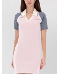CASABLANCA - Short Sleeve Tennis Dress Contrast Sleeves - Lyst