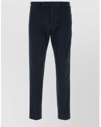 PT Torino - Stretch Cotton Tailored Trousers Belt Loops - Lyst