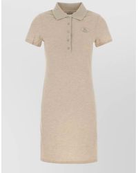 Burberry - Piqué Polo Knee-Length Dress - Lyst
