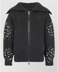 Pinko - Gavi Wool Blend Cardigan Wide Collar - Lyst