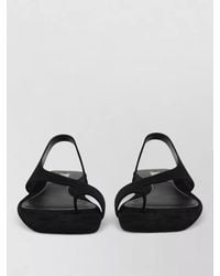 TOTEME - Suede Flat Sandal Open Toe Slingback - Lyst