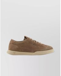 Emporio Armani - Leather Low-Top Sneakers - Lyst