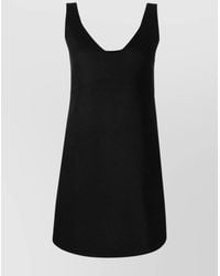 P.A.R.O.S.H. - Wool V-Neck Sleeveless Mini Dress - Lyst