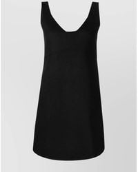 P.A.R.O.S.H. - Wool V-Neck Sleeveless Mini Dress - Lyst