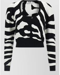 Moschino - Zebra Intarsia Sweater - Lyst