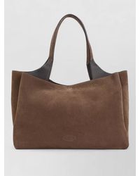 Tod's - T Timeless Medium Suede Leather Tote Bag - Lyst