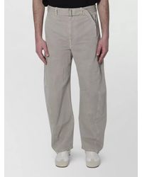 Lemaire - Curved Leg Belted Denim Trousers - Lyst