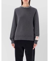 Golden Goose - Crystal-Embellished Cotton Crew-Neck Sweatshirt - Lyst