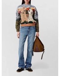 Stella McCartney - Virgin Wool Intarsia Knit High Neck Jumper - Lyst