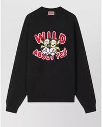 KENZO - Wild Tiger Wool Cotton Crew Sweater - Lyst