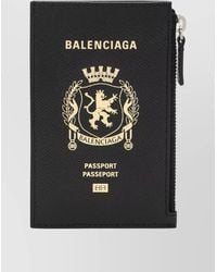 Balenciaga - Travel Leather Passport Holder And Wallet - Lyst