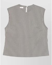 Incotex - Edith Sleeveless Top Check Pattern Back - Lyst