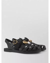 Gucci - Sandal Double G Flat Sole Open Toe - Lyst