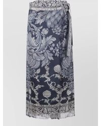 Pierre Louis Mascia - Aloes Skirt Floral Jacquard Wrap Fringe Tie - Lyst