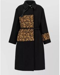 Dries Van Noten - Wool Embroidered Belted Coat - Lyst