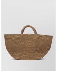 IBELIV - Woven Tote Bag Two Top Handles - Lyst