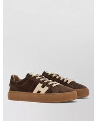 Hogan - Sneakers Round Toe Rubber Sole Suede Upper - Lyst