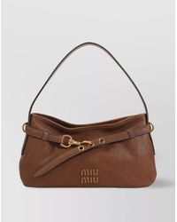 Miu Miu - Leather Strap Shoulder Bag Adventure - Lyst