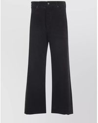 Celine - Cotton Corduroy Low-Rise Straight-Leg Jeans - Lyst