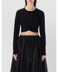 THE GARMENT - Madison Knit Cropped Twist Front Top - Lyst