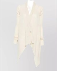 Rick Owens - Virgin Wool Ribbed Open Front Cardigan - Lyst
