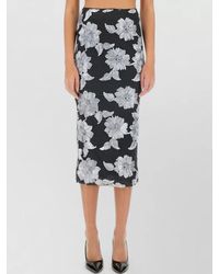 ROTATE BIRGER CHRISTENSEN - High Waist Floral Midi Pencil Skirt - Lyst