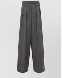 Dries Van Noten - Pamplona Wool Pinstripe Wide Leg Trousers - Lyst