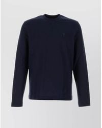 Ami Paris - Organic Cotton Long-Sleeve Crew-Neck T-Shirt - Lyst