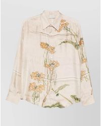 Pierre Louis Mascia - Silk Shirt Floral Pattern Long Sleeves - Lyst