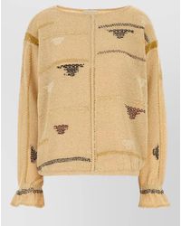 Isabel Marant - Elyron Linen Blend Sweater Geometric Knit - Lyst