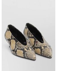 Aeyde - Clara Kitten Heel Pumps Snake Print - Lyst