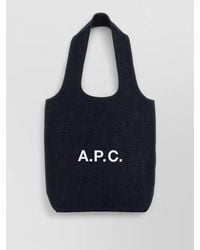 A.P.C. - Denim Ninon Small Tote Bag Dual Handles - Lyst