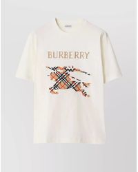 Burberry - Cotton Relaxed-Fit Logo-Embroidered T-Shirt - Lyst