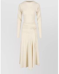 Lemaire - Cotton Knee-Length Midi Dress - Lyst