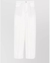 Bottega Veneta - Wool Wide-Leg Trousers - Lyst