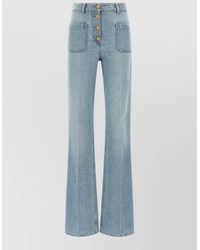 Valentino Garavani - Denim High-Rise Straight-Leg Jeans - Lyst