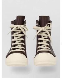 Rick Owens - Leather High Top Sneaker Contrast Sole - Lyst