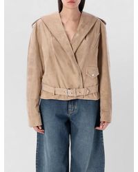Alaïa - Suede Hooded Biker Jacket - Lyst