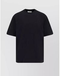 Ami Paris - Cotton Ribbed Crew-Neck Logo-Embroidered T-Shirt - Lyst