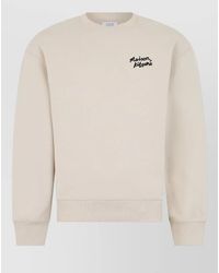 Maison Kitsuné - Cotton Crew Neck Sweatshirt Long Sleeves - Lyst