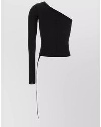 Rick Owens - 'Ziggy' One-Shoulder Fitted Top With Asymmetric Hem - Lyst