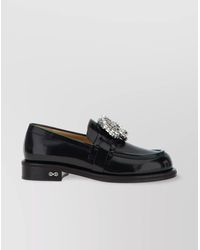 Mach & Mach - 'Shiny Galaxy Embellished Detail' Loafers - Lyst